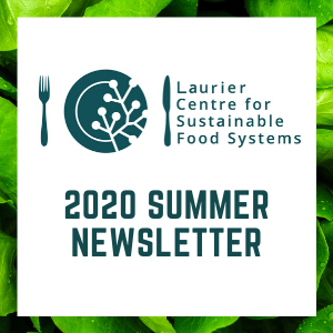 The words LCSFS Summer Newsletter on a white background over a close-up image of lettuces.