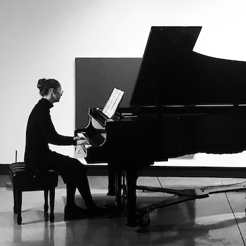 Woman playing piano