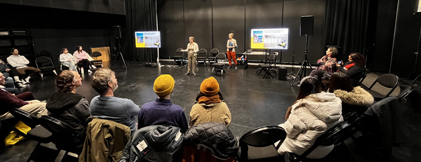  Workshop participants taking note of the seminar