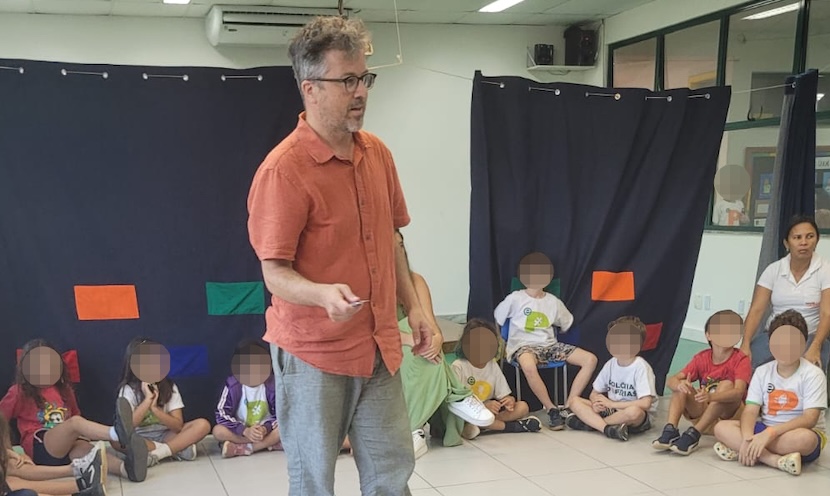 Doug Friesen teaching kids