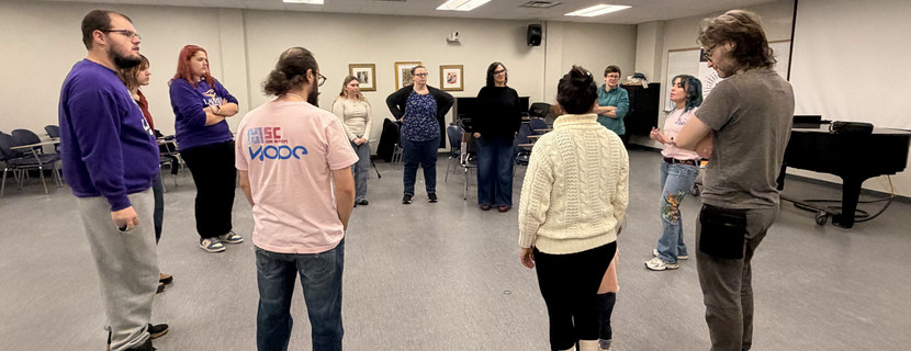 Music From Hope Workshop participants in a circle